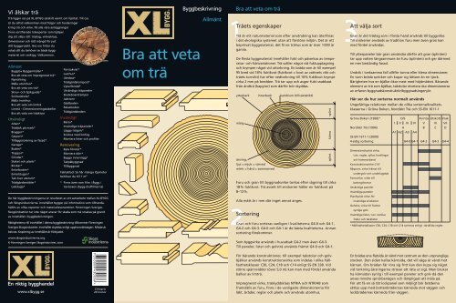 Bra att veta om trä - XL Bygg