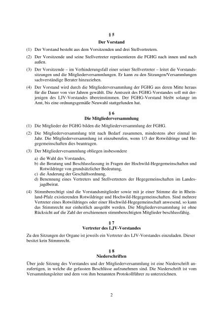 Geschäftsordnung FGHG - Landesjagdverband Rheinland-Pfalz