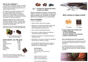 Xocai choklad info - Om Prana Friskvård