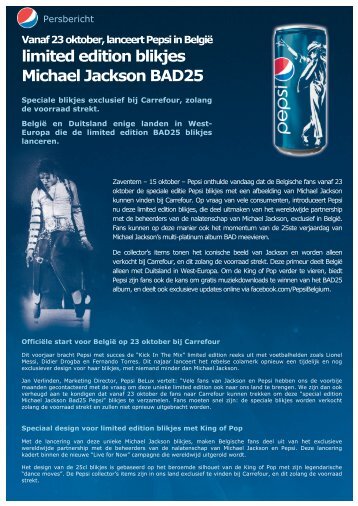 limited edition blikjes Michael Jackson BAD25 - Prezly