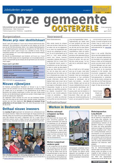 april 2013 - Gemeente Oosterzele