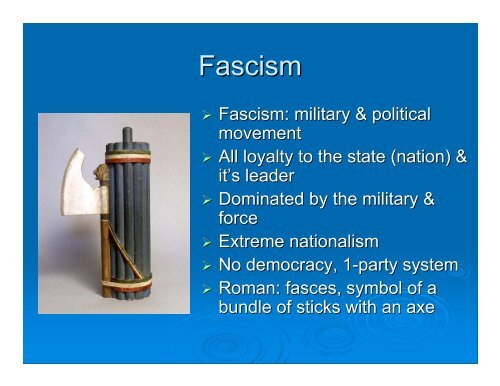 The Rise of Fascism Mussolini & Hitler