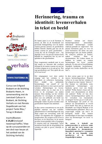 Herinnering, trauma en identiteit: levensverhalen in tekst ... - Verhalis