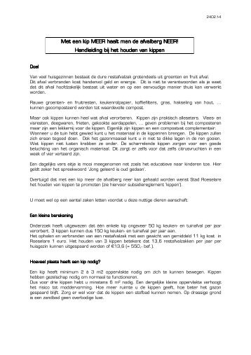 Kippen Handleiding - Stad Roeselare