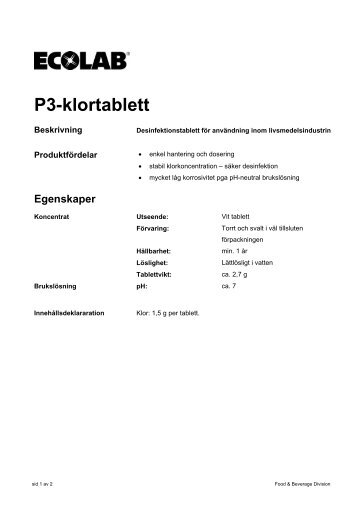 P3-klortablett