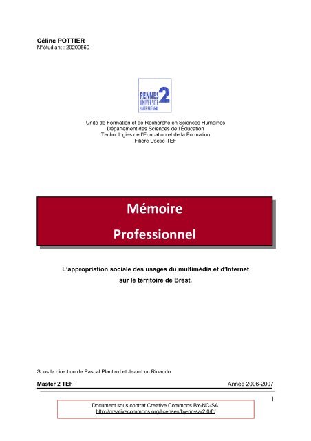 Memoire Celine Pottier Brest