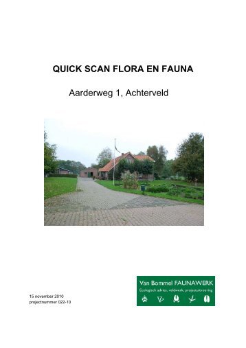 Bijlage 3 Quickscan Flora en Fauna