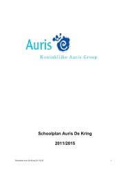 Schoolplan Auris De Kring 2011/2015 - Koninklijke Auris Groep