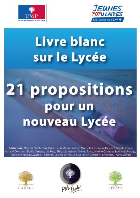 Livre blanc sur le Lycées - Jeunes Populaires 69