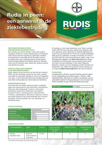Rudis in peen - Bayer CropScience