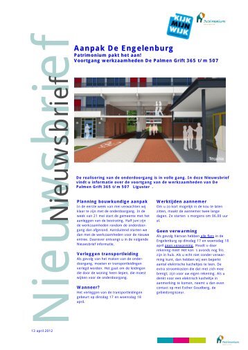 Nieuwsbrief 13 april 2012 De Palmen Grift 365-507 - Patrimonium