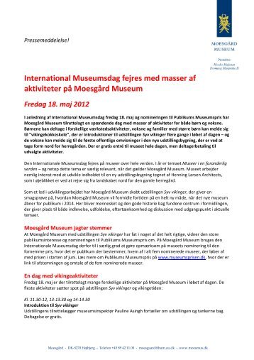 International Museumsdag fejres med masser af aktiviteter på ...