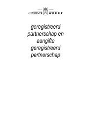 Informatie geregistreerd partnerschap en aangifte - Gemeente Weert