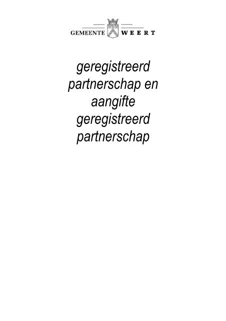 Geregistreerd partnerschap betekenis