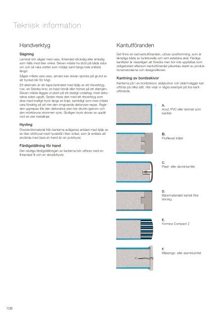 Teknisk information - Formica