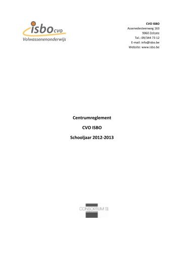 Centrumreglement CVO ISBO Schooljaar 2012-2013
