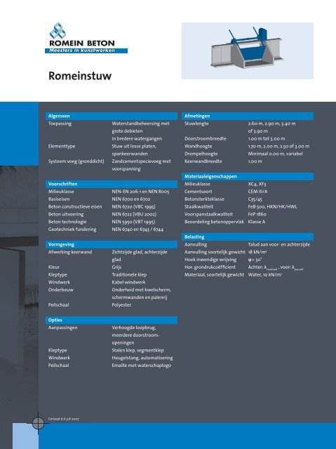 Romeinstuw - Romein beton