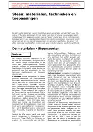 Steen: materialen, technieken en toepassingen - Heemkringopwijk