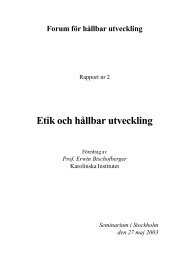 FHF-rapport: Etik och hållbar utveckling - Cajoma Consulting