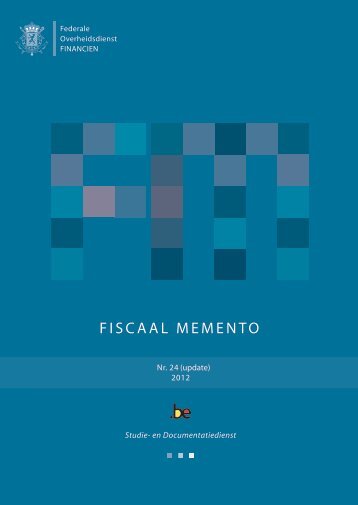 Fiscaal memento oktober 2012 - FOD Financiën