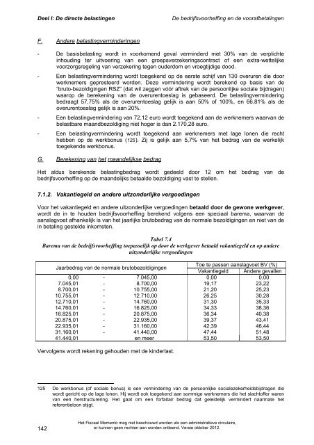 Fiscaal memento oktober 2012 - FOD Financiën