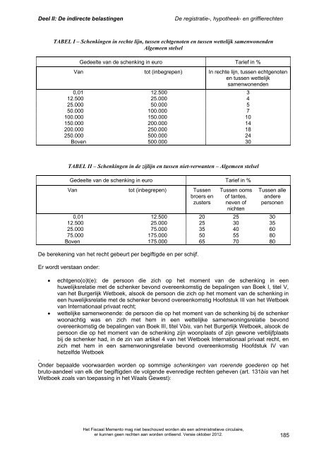 Fiscaal memento oktober 2012 - FOD Financiën