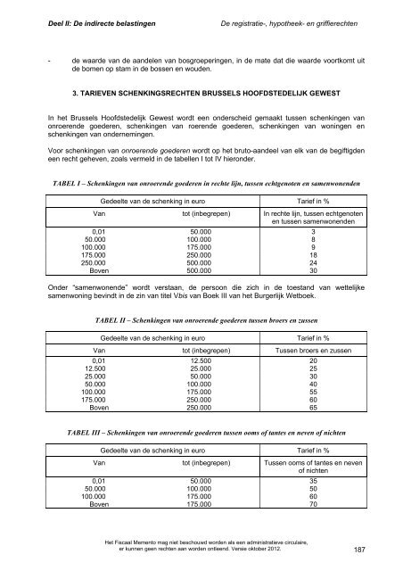 Fiscaal memento oktober 2012 - FOD Financiën