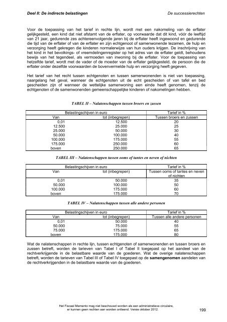 Fiscaal memento oktober 2012 - FOD Financiën