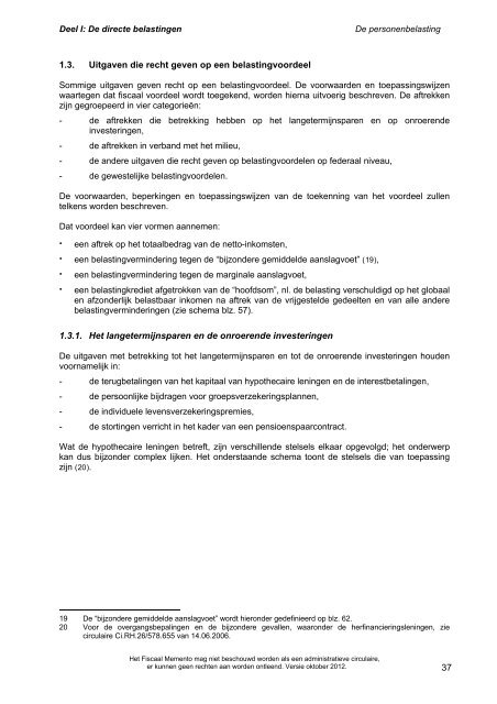 Fiscaal memento oktober 2012 - FOD Financiën