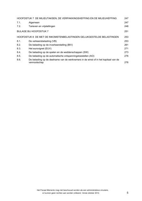 Fiscaal memento oktober 2012 - FOD Financiën