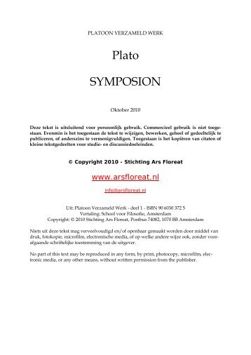 Plato SYMPOSION - Ars Floreat
