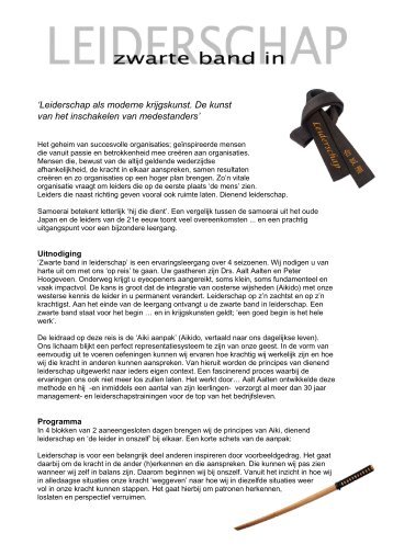 Flyer zwarte band in leiderschap - Kiworkx