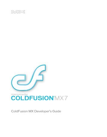 ColdFusion MX7 Developer's Guide