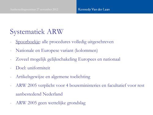 ARW 2012 & Eigen Verklaring