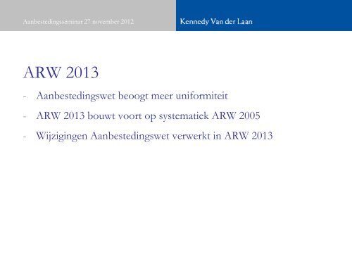 ARW 2012 & Eigen Verklaring