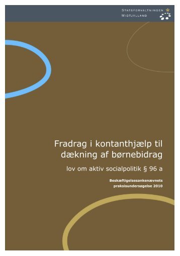 Fradrag i kontanthjælp til dækning af børnebidrag - Velkommen til ...