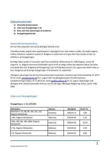 Udbudsmateriale: - Slagelse Kommune