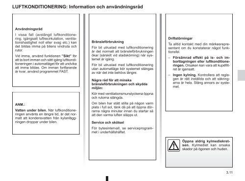 Ladda ner instruktionsbok för Nya Megane - Renault