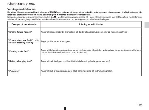 Ladda ner instruktionsbok för Nya Megane - Renault