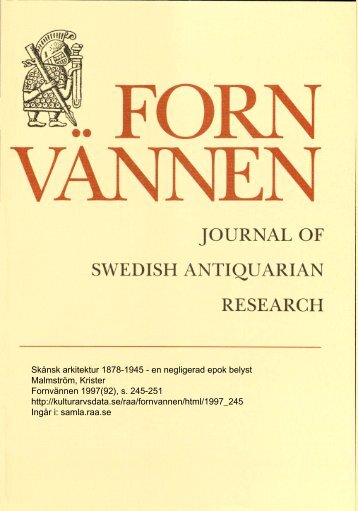 Skånsk arkitektur 1878-1945 - en negligerad epok belyst