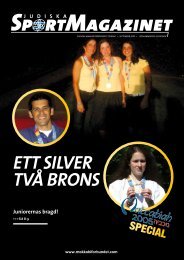 ETT SILVER TVÅ BRONS - Svenska Makkabiförbundet