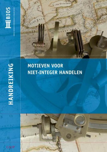 Handreiking Motieven voor niet-integer handelen - BIOS