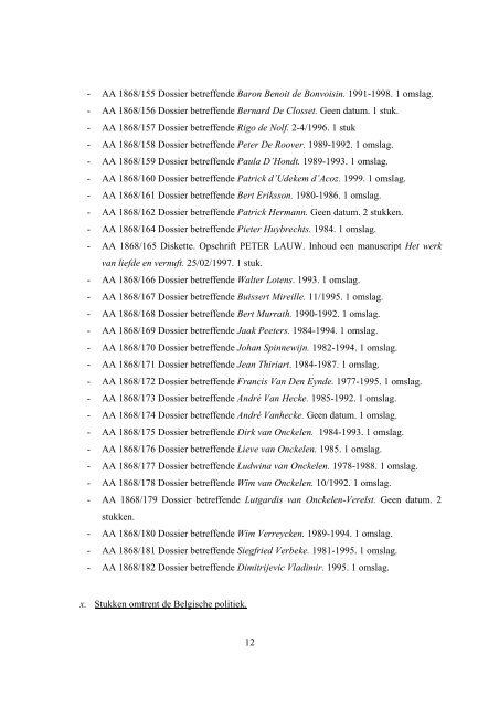 AA 1868 en AA 1986 Archief en documentatie Hugo Gijsels