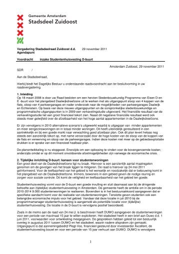 studentenhuisvesting D-Buurt rdv 111129 - Vergaderingen