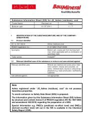 Substance Information Sheet Bottom ash