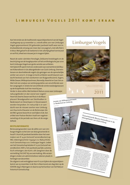 11 nhm nov 2011 - Natuurhistorisch Genootschap in Limburg