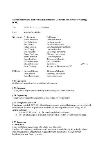 Protokoll styrelsemöte 2007-10-23 (pdf, 37 kB) - GIH