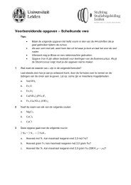 Voorbereidende opgaven – Scheikunde vwo - Examencursus