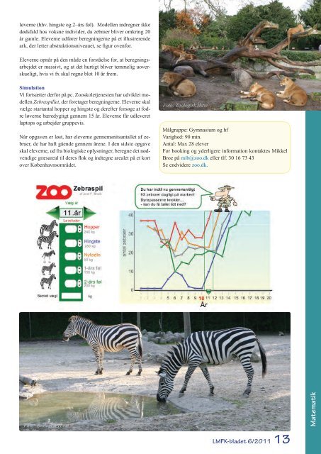 Populationsdynamik i Zoo – en model til fodring af løver - LMFK