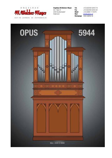 Angebot - Orgelbau Walcker-Mayer